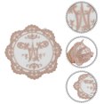 thumbnail image 3 of Unique Bargains 1 Pc Mesh Embroidery Drink Coaster Cameo, 3 of 5
