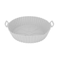 thumbnail image 2 of Moule à Pâtisserie en Silicone pour Friteuse, Doublure en Silicone Réutilisable Universelle Ronde Résistante aux Hautes Températures avec Poignée pour Four à Micro-Ondes Bleu, Gris, Marron, 2 of 7