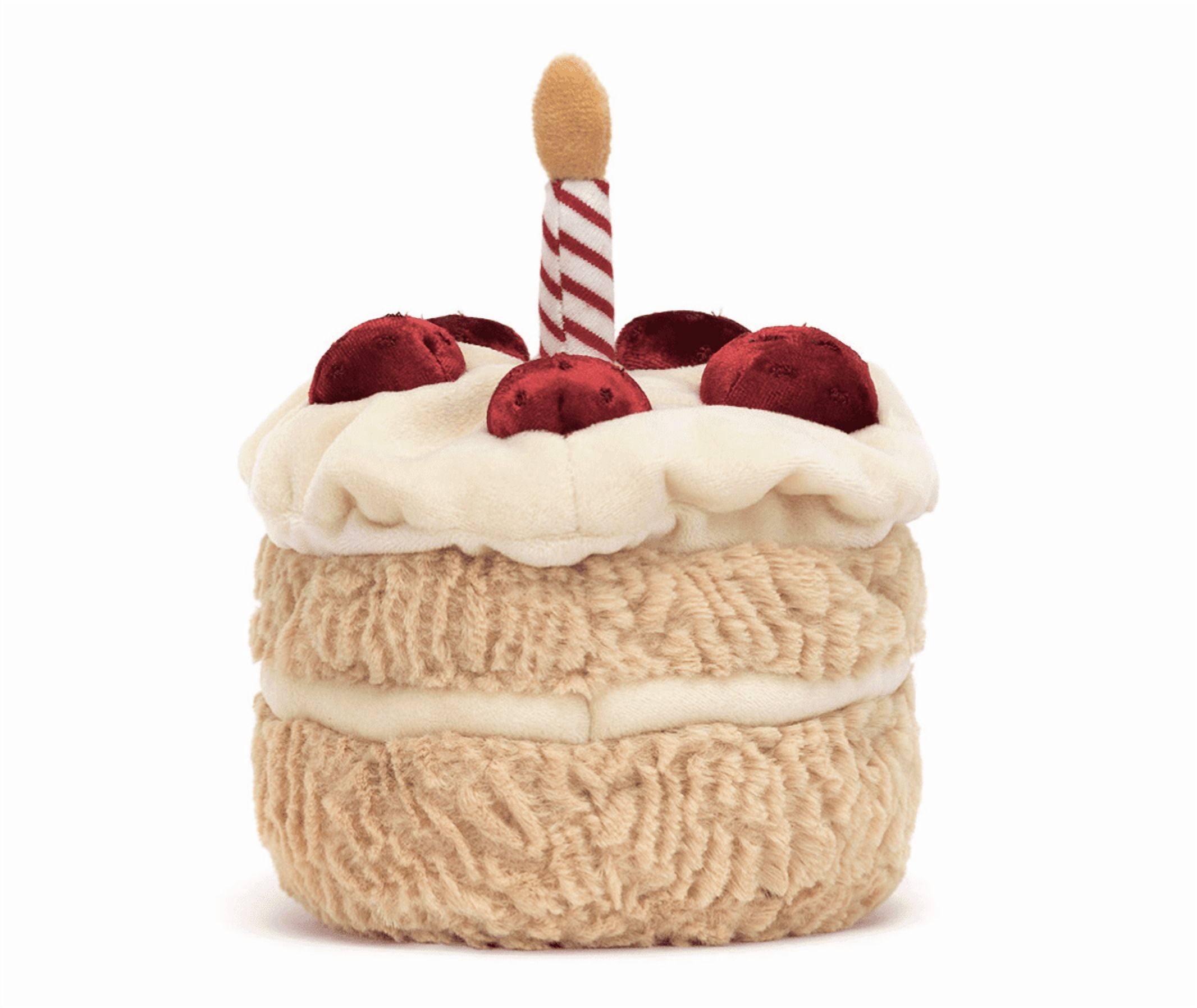 Jellycat, Amuseables Birthday Cake Stuffed Toy, 6 inches, Plush