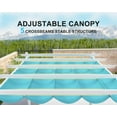 thumbnail image 5 of PURPLE LEAF 10' x 12' Outdoor Retractable Pergola Heavy-Duty Aluminum White Pergola with Sun Shade Canopy Patio Modern Shelter for Garden Porch Yard Deck Beach Grape Trellis, Turquoise Blue, 5 of 12