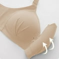 thumbnail image 6 of AINIYS Soft Cup Bra Secure Fit Bra for Women Wireless Plus Size Breathable Everyday Bras Bralette Thin Fabric Bralettes Wide Straps Beige 36/80, 6 of 6