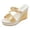 Gold, variant on 2-Ways Convertible Slingback Slides Platform Wedge Sandals with Back Straps Fashion Casual Espadrilles Chunky ultra High Heels Dress Slip on Summer Shoes Gold Size 9.5