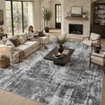 thumbnail image 2 of MICGEEK 10'x12' Abstract Area Rugs for Living Room, Stain Resistant Washable Rugs with Non-Slip Backing, Modern Large Area Rug Carpet for Bedroom Dining Room Office, Dark Gray, 2 of 10