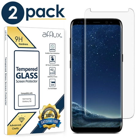 FreedomTech Galaxy S8 Screen Protector [2-Pack], Tempered Glass Screen Protector [Case-Friendly] [No Bubbles] [Easy to Install][Anti Fingerprint] [Full Coverage] Screen Protector for Samsung Galaxy S8
