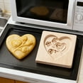 thumbnail image 5 of VMWMSSR Wooden Cookie Molds Biscuit Carved Wooden Mould Kitchen Diy Cookie Stamps Cookie Cutter Funny 3D Press Embossing Mold Flower Pattern Baking Tool For Valentine C-10cm x 10cm x 2cm, 5 of 5
