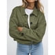 thumbnail image 4 of Chaqueta Corta de Ante Sintético para Mujer, Informal, Ligera, para Otoño e Invierno. Verde XL, 4 of 8
