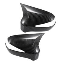 1 Pair Car Rear View Mirror Cover Cap Overlay Black Carbon Fiber Pattern for Honda Civic 8th Gen 06-11