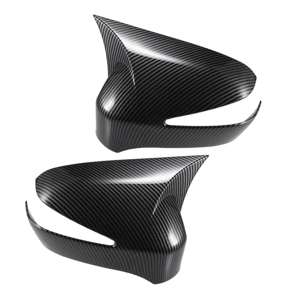 1 Pair Car Rear View Mirror Cover Cap Overlay Black Carbon Fiber Pattern for Honda Civic 8th Gen 06-11