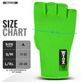thumbnail image 6 of WYOX Quick Boxing Hand Wraps MMA Inner Gloves Wraps Compression Half Finger Bandages for Fitness, Training & Resistance (Green ‑ L/XL), 6 of 8