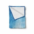 thumbnail image 2 of Blue Soft Flannel Fleece Throw Blanket, Abstract Polygonal Blue Ombre Effect Geometrical Futuristic Crystal Looking Art, Cozy Plush for Indoor and Outdoor Use, 60" x 80", Baby Blue Blue, by Ambesonne, 2 of 6