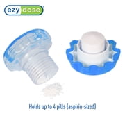 Ezy Dose Easy Grip Pill Crusher and Grinder, Built-in Storage, Blue