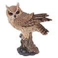 thumbnail image 1 of LARGE LONG EARED OWL ON STUMP W/FLUFFED FEATHERS, 1 of 1