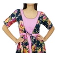 thumbnail image 6 of Bimba Ladies Floral Printed Cotton Kurta Indian Kurti Dress Drawstring Clothing, 6 of 7