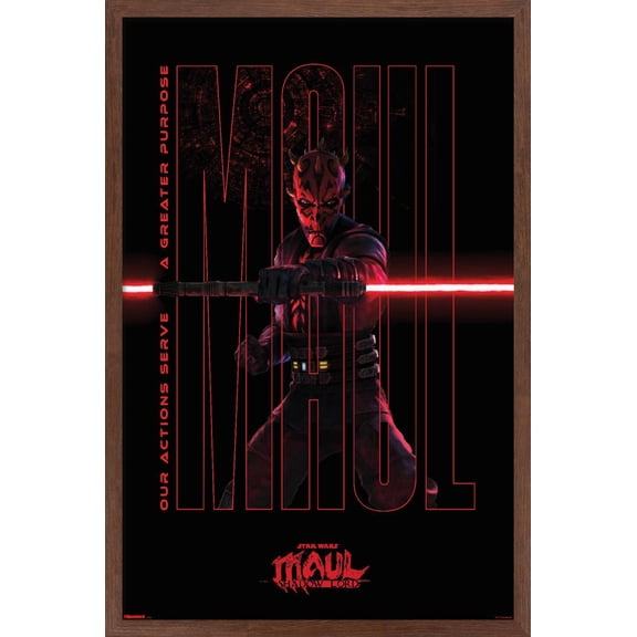 Star Wars: Maul Shadow Lord (2026) - Greater Plan Wall Poster, 22.375" x 34" Framed