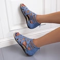 thumbnail image 5 of Women's Open Toe Gladiator Sandals, Breathable Low Heel Walking Shoes for Summer Style,Light Blue,US:6, 5 of 7