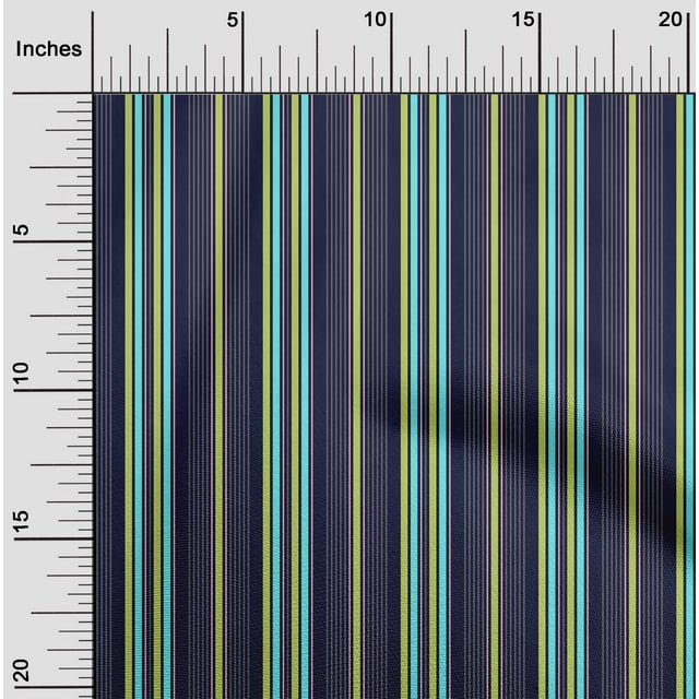 oneOone Polyester Lycra Fabric Multicolor Stripe Print Fabric BTY 56 Inch Wide
