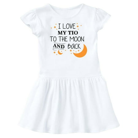 

Inktastic I Love My Tio To The Moon and Back Gift Baby Girl Dress