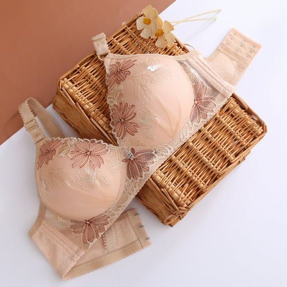 Women's Push Up Underwire Bra Embroidered Thin Breathable Bra With Beautiful Back Womens Bras Comfortable No Wire Sports Bra Bandeau 36ddd Sports Bras for Women plus Sized Sports Bra Sports Bra Medium