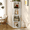 White, variant on YQ JENMW 4-Tier Corner Shelf Bookcase,Multipurpose Corner Display Rack,Space Saving Open Display Stand for Living Room Bedroom Home Organization