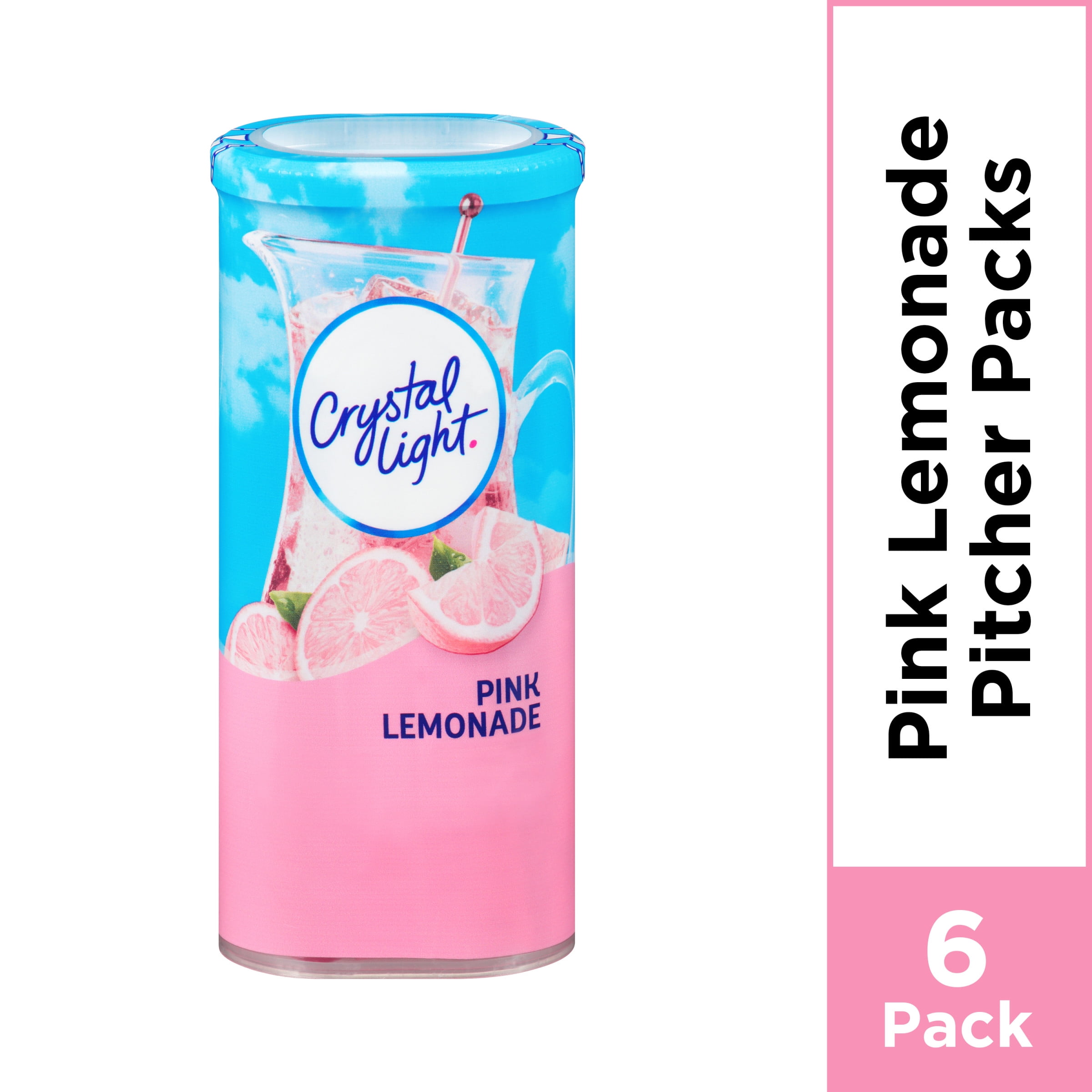 Crystal Light Pink Lemonade Powdered Drink Mix, Caffeinated, 2.9 oz Can