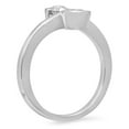 thumbnail image 2 of 0.50 Carat (ctw) 14K White Gold Round White Diamond Ladies Two Stone Cocktail Right Hand Ring 1/2 CT, 2 of 4
