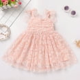 thumbnail image 5 of IWEMEK Girl's Dress Fluffy Mesh Dresses for Toddler Girls Tutu Pink Sleeveless Smocked Flower Beach Princess Dress 2025, 5 of 7