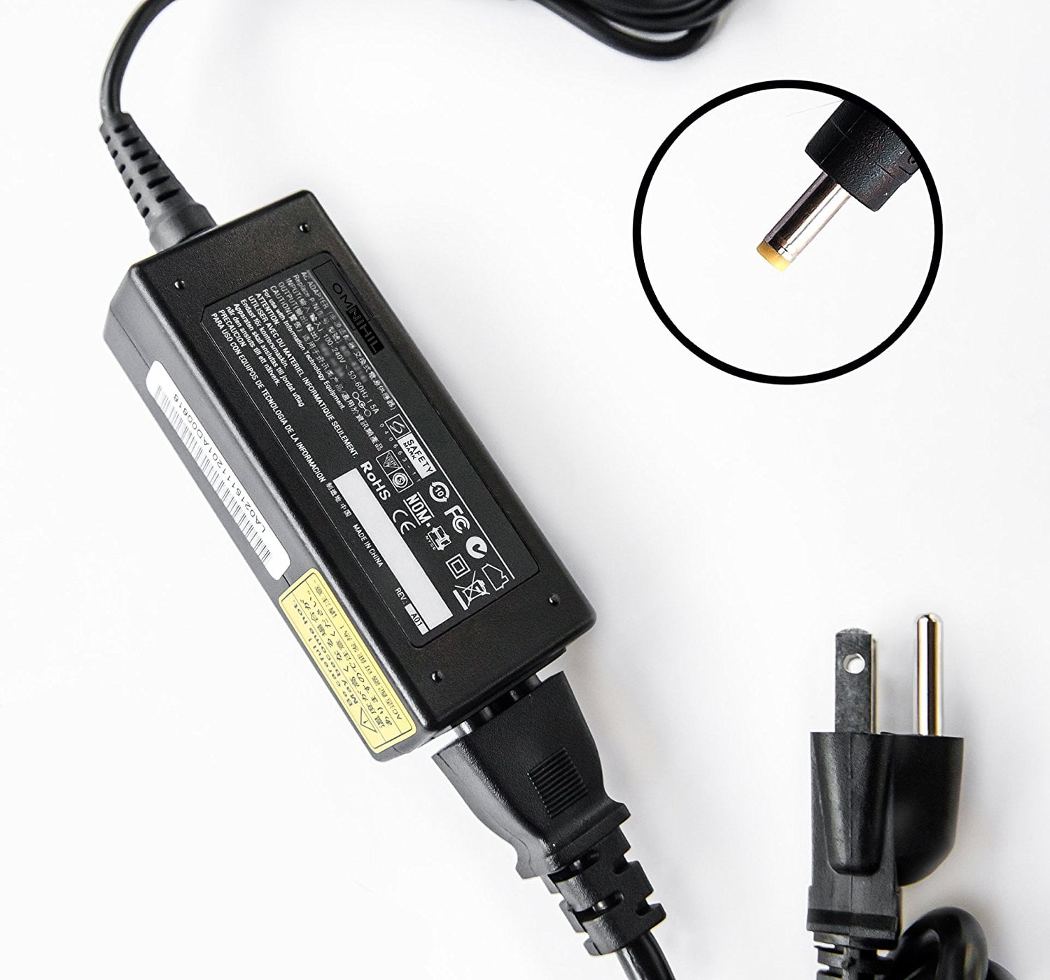 Omnihil AC /DC 12V 750mA-2A AC DC Power Adapter Regulated Switching Cable  Compatible with PS