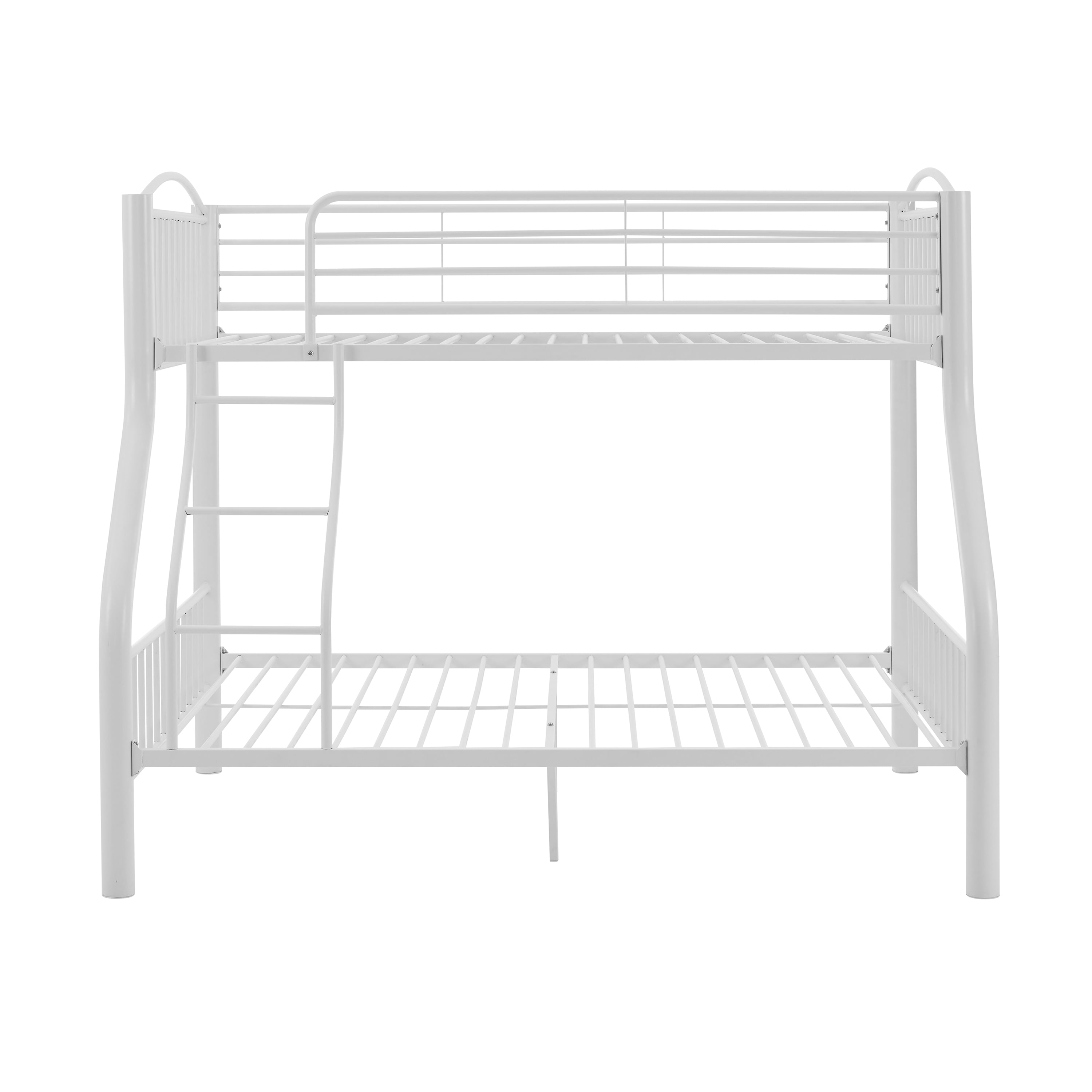 Powell Kalmia Heavy Metal Kid's Twin over Full Convertible Bunk Bed with Built-In Ladder, White