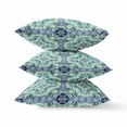 thumbnail image 2 of Aqua Blue Cloverleaf Indoor Outdoor Throw Pillow, 2 of 4