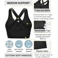 thumbnail image 4 of SMZ Sports Bra for Women, Criss-Cross Back Padded Strappy Sports Bras Medium Support Yoga Bra with Removable Cups, 4 of 12
