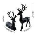 thumbnail image 3 of Christmas Reindeer Figurines Decorations Plastic Sitting & Standing Deer Statues Elk Figurine for Home Table Decor Wine Cabinet, 3 of 6