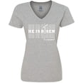 thumbnail image 3 of Inktastic He Is Risen Mirror Words Women's V-Neck T-Shirt, 3 of 5