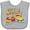 AC-Heather Grey, variant on Inktastic Happy Thanksgiving Turkey Train with Food Boys or Girls Baby Bib
