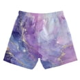 thumbnail image 2 of Kids' Beach Pants Comfortable Swim Trunks Pink and Blue Marble Texture Shorts for Pool Vacation and Lounge Wear X-Large, 2 of 8