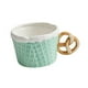 thumbnail image 4 of Vajilla de cerámica con forma de galleta, versátil, para decoración del hogar. Taza verde, 4 of 9