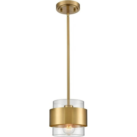 

Brass Pendant Light Mini Glass Pendant Light for Kitchen Island with Clear Glass