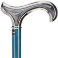 thumbnail image 3 of Royal RC Canes Walking Cane with Chrome Derby Handle – Blue Stained Ash Wood Shaft – Stylish Support Canes for Men and Women, Lightweight Canes for Daily Use, 3 of 7