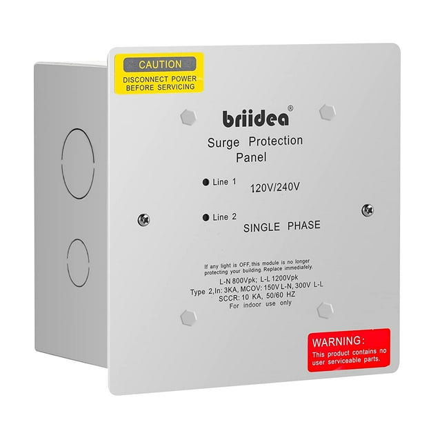 Whole House Surge Protector, Briidea Type 2 Single Phase 120/240 Volt Panel Whole House Surge