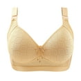 thumbnail image 2 of HOMBOM Wireless Push Up Bras for Women Daily Bra Push-Up Full Coverage Full-Figure Everyday Bras for Women Beige, 2 of 3