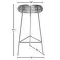 thumbnail image 5 of Meridian Furniture Tuscany Rich Silver Metal Bar Stool, 5 of 5