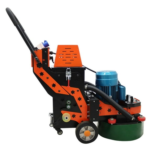 Hand-push Cement Ground Grinder Concrete Floor Polishing Machine with 6 Grinding Discs 220V