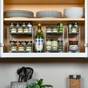 Spice Rack Organizer for Cabinet - Pull Out Double Tier Spice Rack 4-3/8W x 10-3/8D