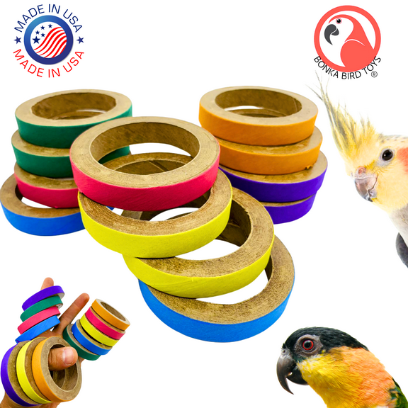 Bonka Bird Toys Bonka Bird Toys 2113 Pk12 Chew Bagel 2.75 Inch Foot Talon Craft Part Bird Toy