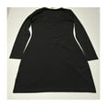 thumbnail image 4 of MICHAEL MICHAEL KORS Womens Black Long Sleeve V Neck Cocktail Sheath Dress S, 4 of 4