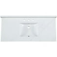 thumbnail image 2 of Sagehill Designs 49" Gemstone Black Quartz Top with Integrated White Rectangular Ceramic Basin, 2 of 7