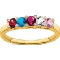 thumbnail image 2 of 14K Yellow Gold Family Jewelry Diamond Semi-Set Ring (Size 7) Made In China xmr31/5, 2 of 5