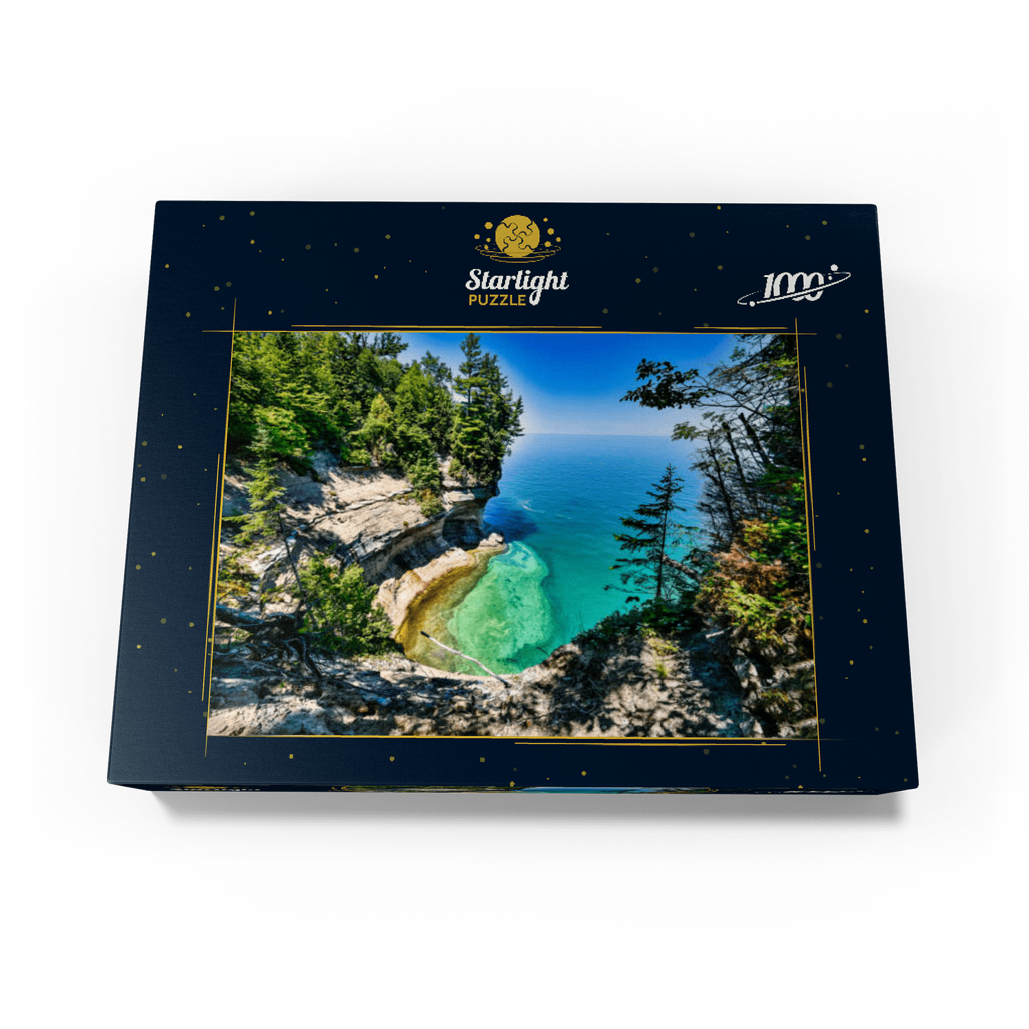 MyPuzzle Great Lakes: Lake Superior Vintage Poster - 1000 Piece Jigsaw Puzzle For Adults - View #10