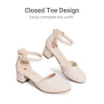 thumbnail image 4 of DREAM PAIRS Kids' Mary Jane Pumps Girls' Low Block Heel Dress Shoes with Hook-and-Loop Strap Comfortable Non-Slip Party Shoes, 4 of 6