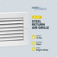 thumbnail image 2 of Hart & Cooley 12" X 6" Steel Return Air Grille with 35 Degree Fixed Blade, White, 2 of 8