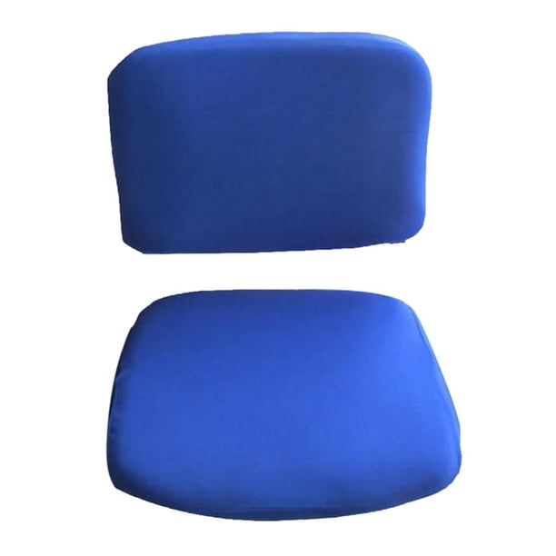 1 juego de funda de oficina giratoria con diseño dividido, funda elástica para asiento y respaldo. Azul profundo
